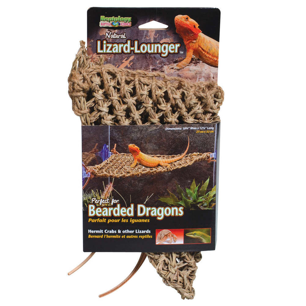 Penn-Plax Reptology Lizard Lounger Corner Triangle for Reptiles  Seagrass  Sma